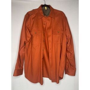 Faded Glory Men's Casual 100% Cotton‎ Shirt Red L 42/44 Pre-Owned